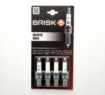 Свічки Super-15 2101, 2108 (ключ на 21, зазор 0.7) BRISK LR15YC (фото 1)