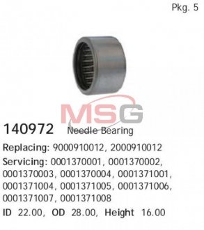 Підшипник голчастий CARGO 140972