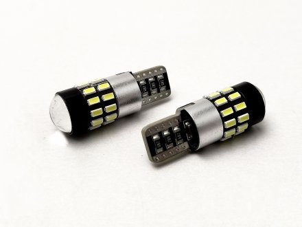 Лампа б/ц LED Т10 12V 30-SMD 3014 CAN з лінзою 390лм CYCLONE T10-081