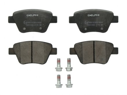Колодки гальмівні (задние) Audi A1/A3/Skoda Octavia/SuperB/VW Caddy III/Golf/Touran 03- (Bosch) Delphi LP2178 (фото 1)