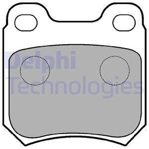 Колодки гальмівні (задні) Opel Omega A/B 86-03/Vectra B 95-03/Senator A/B 84-93 (Continental) Delphi LP590 (фото 1)