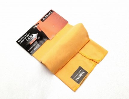 Салфетка микрофибра 30х40 замшевая оранжевая Elegant 100 169 (фото 1)