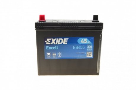 Акумуляторна батарея 45Ah/330A (237x127x227/+L/B00) Excell Азия EXIDE EB455