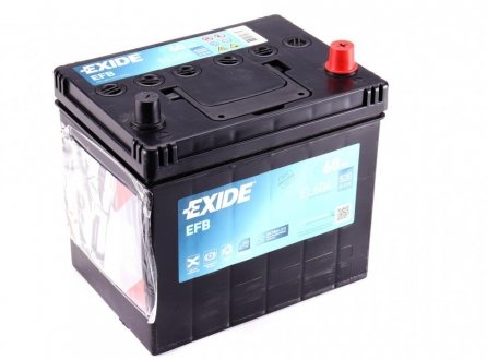 Акумуляторна батарея 60Ah/520A (230x173x222/+R/B00) (Start-Stop EFB) Азия EXIDE EL604 (фото 1)