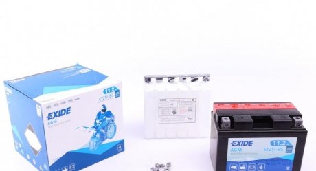 Акумуляторна батарея 11.2Ah/205A (150x87x110/+L/B0) (AGM) (мото) (сухозаряджений) EXIDE ETZ14-BS