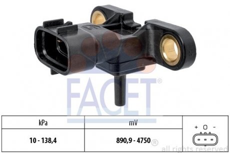 Датчик абсолютного тиску (Manifold Air Pressure Sensor, MAP sensor) FACET 10.3217 (фото 1)