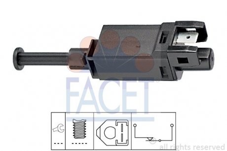 Выключатель стоп-сигналу FACET 7.1055 (фото 1)