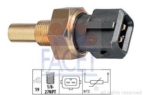 Датчик температури охолоджувальної рідини FACET 7.3165 (фото 1)