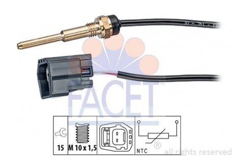 Датчик температури охолоджувальної рідини FACET 7.3289 (фото 1)