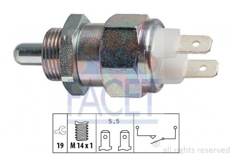 Переключатель заднього ходу автомобіля FACET 7.6021 (фото 1)