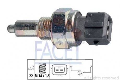 Переключатель заднього ходу автомобіля FACET 7.6099 (фото 1)