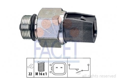 Переключатель заднього ходу автомобіля FACET 7.6267 (фото 1)