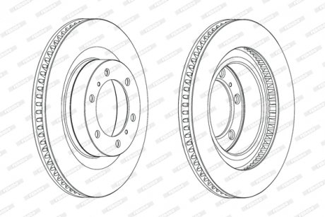 Гальмівний диск FERODO DDF2093C-1 (фото 1)
