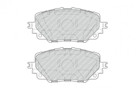 Колодки гальмівні дискові (комплект 4 шт) FERODO FDB4873 (фото 1)