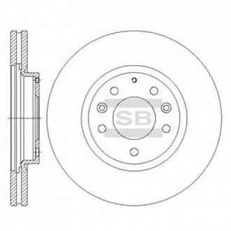 Гальмівний диск Hi-Q (SANGSIN) SD4414 (фото 1)