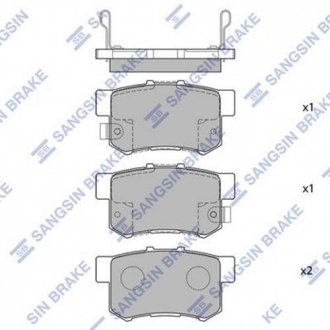 Комплект гальмівних колодок - дискові Hi-Q (SANGSIN) SP1076-R (фото 1)