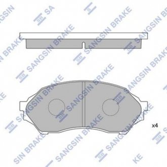 Комплект гальмівних колодок - дискові Hi-Q (SANGSIN) SP1227 (фото 1)