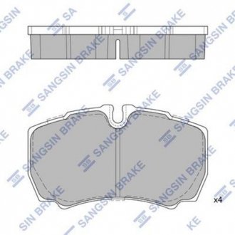 Комплект гальмівних колодок з 4 шт. дисків Hi-Q (SANGSIN) SP1843 (фото 1)