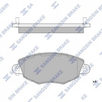 Комплект гальмівних колодок з 4 шт. дисків Hi-Q (SANGSIN) SP2030 (фото 1)