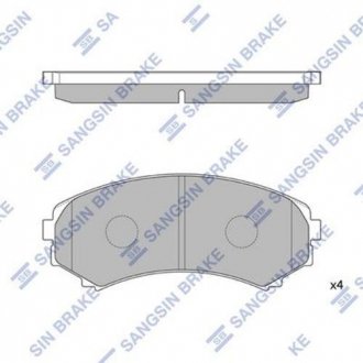 Комплект гальмівних колодок з 4 шт. дисків Hi-Q (SANGSIN) SP2075 (фото 1)