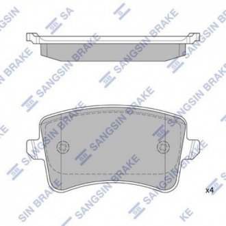 Комплект гальмівних колодок з 4 шт. дисків Hi-Q (SANGSIN) SP2146 (фото 1)