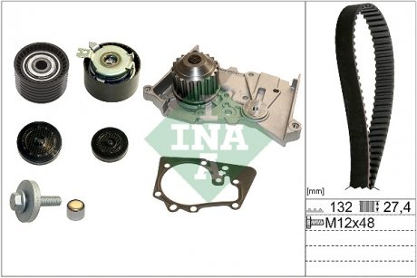 Роликовий модуль натягувача ременя (ролик, ремень, помпа) INA 530 0640 30 (фото 1)