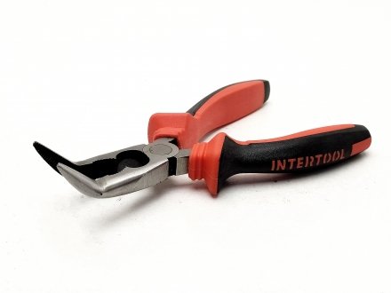 Щипцы длинногубцы изогнутые 160 мм Intertool NT-0146