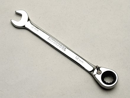Ключ рожково-накидной с трещеткой 12 мм Intertool XT-1312 (фото 1)