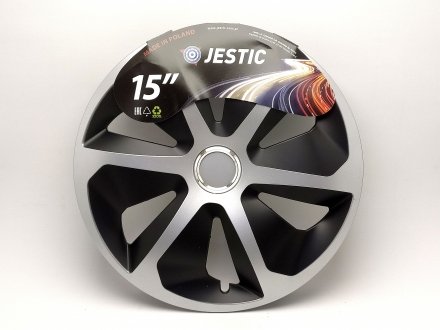 Колпаки колесные R15 черно-серый Roco Ring Mix JESTIC R15 ROCO (фото 1)