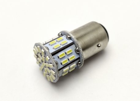 Лампа двоконтактна LED P21/5W 12V 50 діодів Квант BAY15D /12V 50 SMD (фото 1)