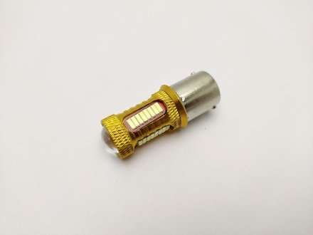 Лампа одноконтактна LED P21W 12V (32+6) діод задній хід (лінза) Квант WH-BA15S-1156-12V-40(32+8)SMD линза (фото 1)