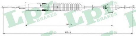 Трос сцепление LPR C0266C (фото 1)