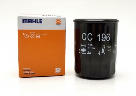 Фильтр масляный Митсубиси Лансер 9, Чери Тиго - MAHLE / KNECHT OC 196 (фото 1)