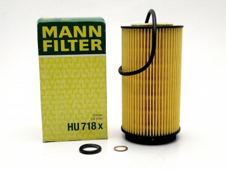 Фильтр масляный Хюндай дизель MANN HU 718 X (фото 1)