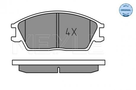 Колодки гальмівні (передние) Hyundai Accent I/II 89-06/Getz 02-11 (Akebono) MEYLE 025 210 1214 (фото 1)