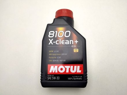 Масло 5W-30 1л 8100 X-clean+ MOTUL 106376 (фото 1)