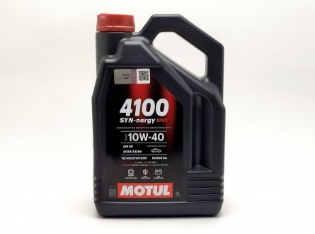 Масло 10W-40 4л Syn-nergy Spec 4100 MOTUL 112891 (фото 1)