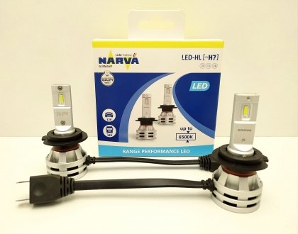 Лампа LED Н7 12-24V 6500K (к-т 2 шт) NARVA 180333000 (фото 1)