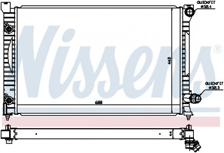 Радиатор охолоджування NISSENS 60424 (фото 1)