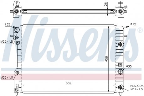 Радиатор охолоджування NISSENS 63072A (фото 1)