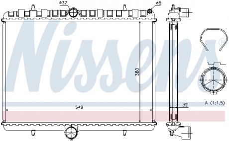 Радиатор охолоджування NISSENS 63621A (фото 1)