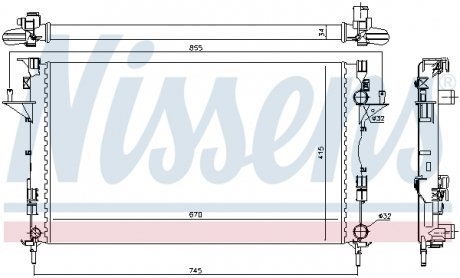 Радиатор охолоджування NISSENS 63816 (фото 1)