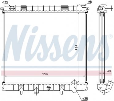 Радиатор охолоджування NISSENS 64302A (фото 1)