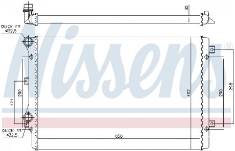 Радіатор охолоджування NISSENS 65279A (фото 1)