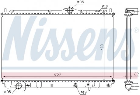 Радиатор охолоджування NISSENS 65543A (фото 1)