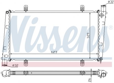 Радиатор охолоджування NISSENS 65551A (фото 1)