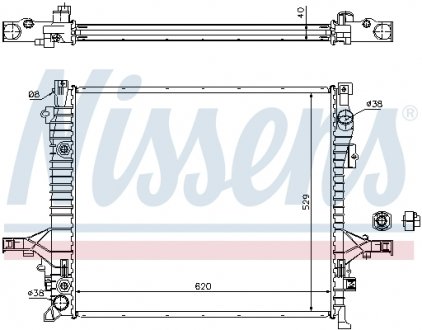 Радиатор охолоджування NISSENS 65613A (фото 1)