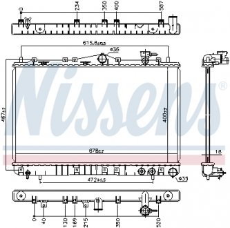 Радиатор охолоджування NISSENS 67006 (фото 1)