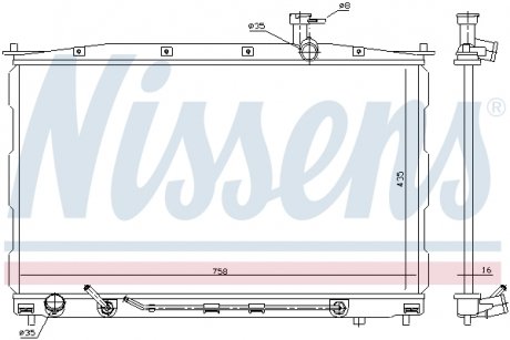 Радиатор охолоджування NISSENS 67505 (фото 1)