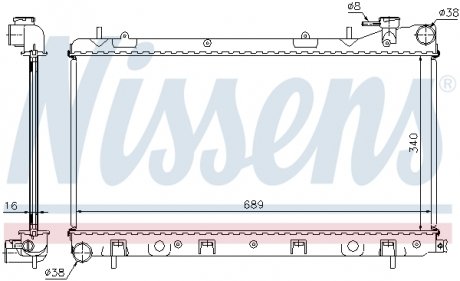 Радіатор охолоджування NISSENS 67704A (фото 1)